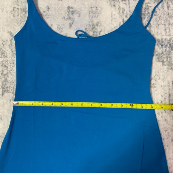 VTG Y2K Susana Monaco Vibrant Sleeveless Blue Midi Dress S - Picture 8 of 11